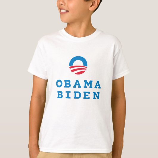 オバマバイデン氏「O」ロゴ縦（色） Tシャツ (正面)