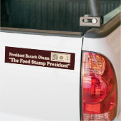 オバマフードスタンプの大統領 バンパーステッカー (トラック上)