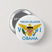 オバマボタンのためのバージン諸島 缶バッジ (正面&裏面)