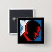 オバマボタンのための漫画の企業-側面のプロフィール 缶バッジ (正面&裏面)