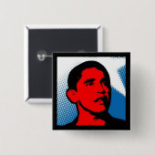 オバマボタンのための漫画の企業 缶バッジ (正面&裏面)