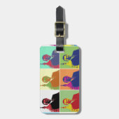 オバマポップ・アートの芸術大統領 ラゲッジタグ (正面縦)