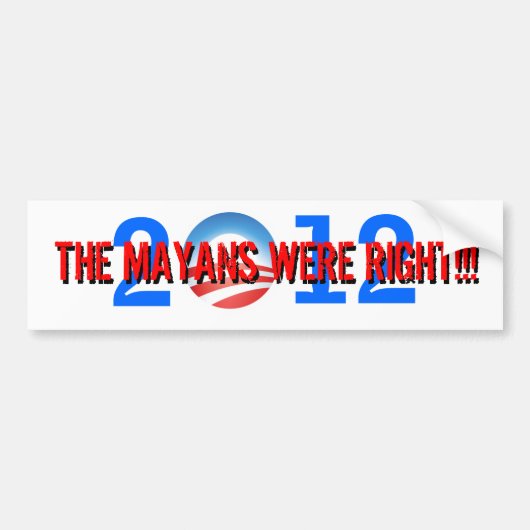 オバママヤの陰謀 バンパーステッカー (正面)