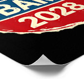 オバマヴィンテージレトロ愛国的2028政治運動 ポスター (角)