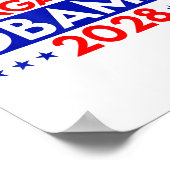 オバマヴィンテージレトロ愛国的2028政治運動 ポスター (角)