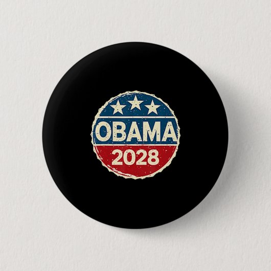 オバマヴィンテージ大統領2028オバマ_42 缶バッジ (正面)
