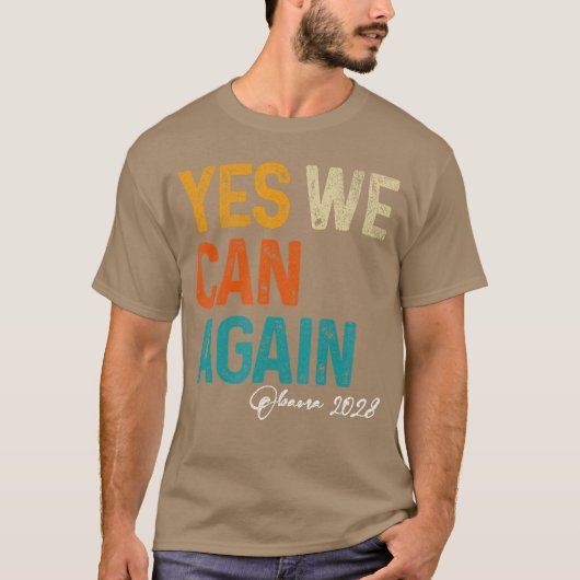 オバマ再び2028年大統領就任へ YES WE CAN Tシャツ (正面)