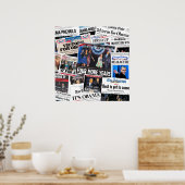 オバマ再選のヘッドライン・ポスター ポスター (キッチン)