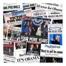 オバマ再選のヘッドライン・ポスター