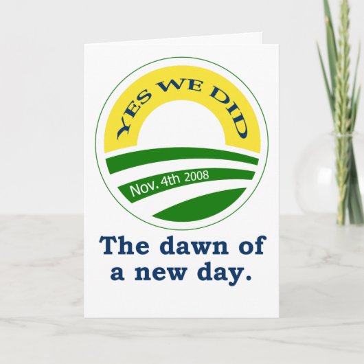 オバマ勝利グリーティングカード カード (正面)