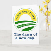 オバマ勝利グリーティングカード カード (黄色い花)