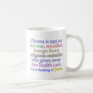 オバマ及びイエス・キリスト コーヒーマグカップ