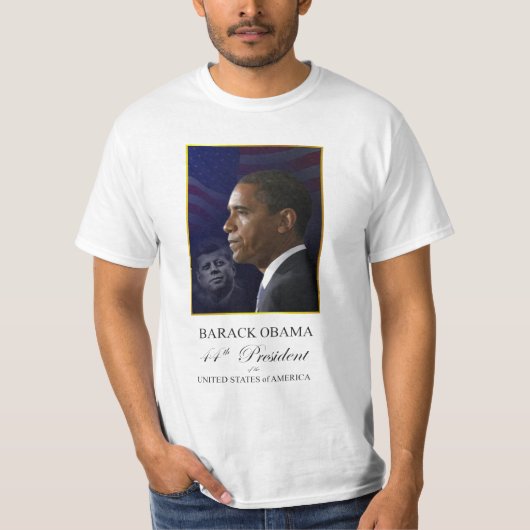 オバマ及びケネディ- T-Shirt第44大統領 Tシャツ (正面)