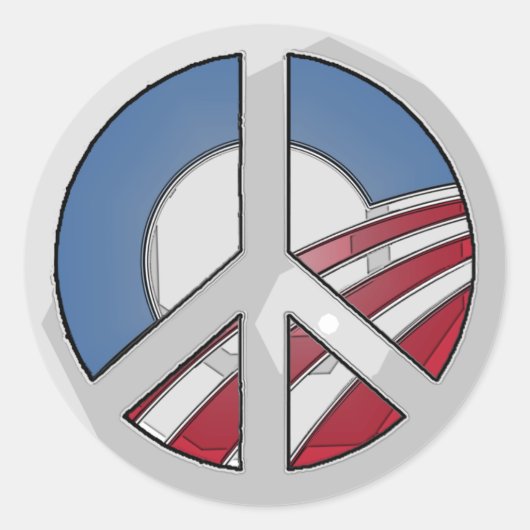 オバマ和平署名 ラウンドシール (正面)