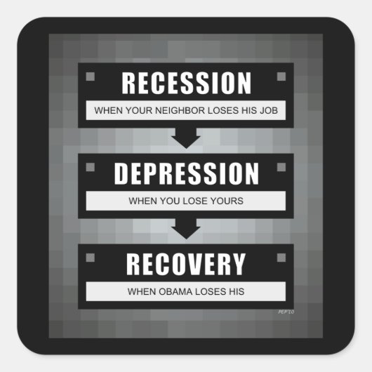 オバマ大統領との回復なし スクエアシール (正面)