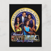 オバマ大統領と家族のはがき ポストカード (正面)