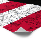 オバマ大統領と米国国旗 ポスター (角)