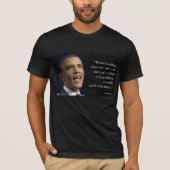 オバマ大統領と"進歩を遂げる"名言 Tシャツ (正面)