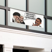 オバマ大統領のイラン協定2.5' x 6'屋外バナー 横断幕 (ビルの外側)