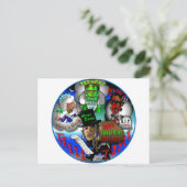 オバマ大統領のクリスマス幽霊たち シーズンポストカード (スタンド正面)