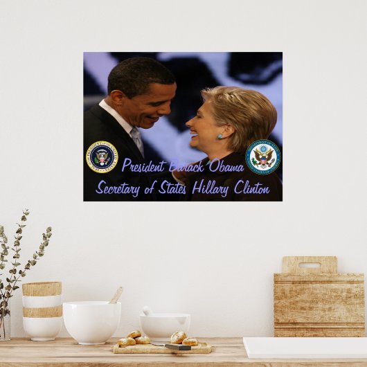 オバマ大統領のクリントン州ギフト長官 ポスター (キッチン)