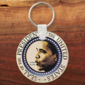オバマ大統領のシールキーチェーン キーホルダー (正面)
