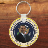 オバマ大統領のシール キーホルダー (正面)