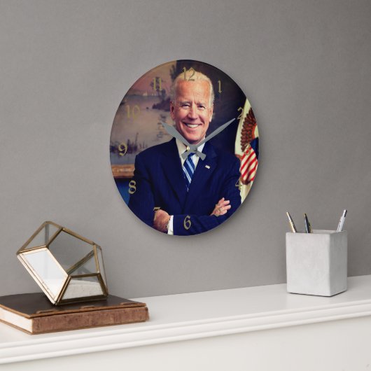 オバマ大統領のジョーバイデン氏副大統領ラージ ラージ壁時計 (オフィス)