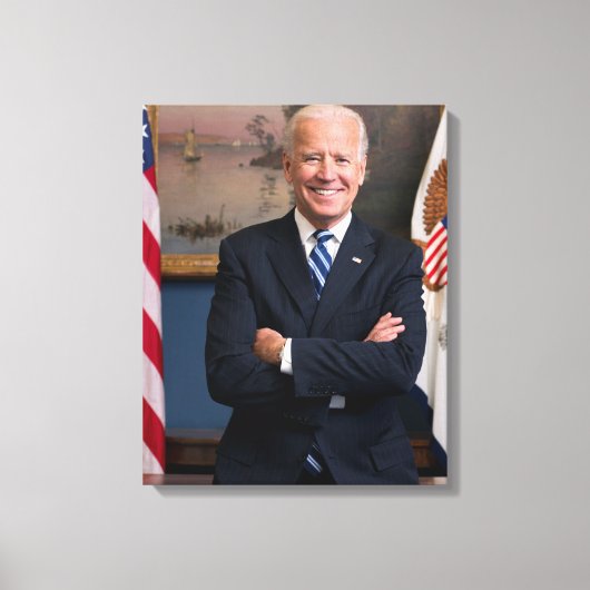 オバマ大統領のジョーバイデン氏副大統領 キャンバスプリント (正面)