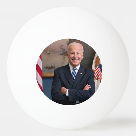 オバマ大統領のジョーバイデン氏副大統領 卓球ボール (正面)