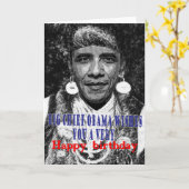 オバマ大統領の大きなハッピーバースデー カード (黄色い花)