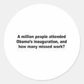 オバマ大統領の就任式には100万人が出席した ラウンドシール (正面)