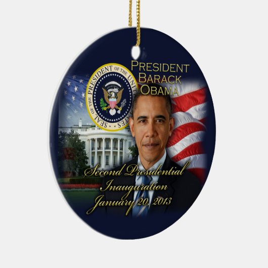 オバマ大統領の第2次就任式 セラミックオーナメント (右)