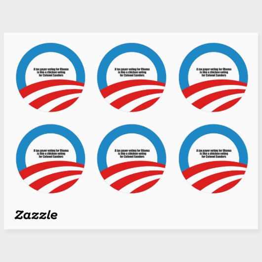 オバマ大統領の納税者投票はチキンのようなものだ ラウンドシール (シート)