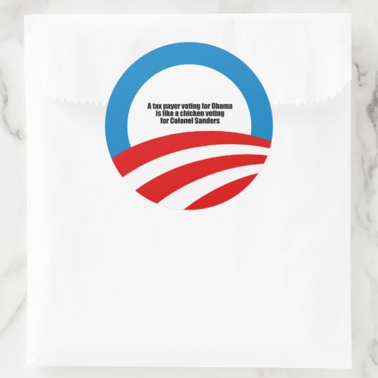 オバマ大統領の納税者投票はチキンのようなものだ ラウンドシール (バッグ)