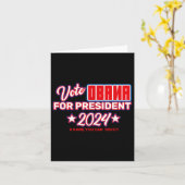 オバマ大統領を2024年大統領に投票_ミシェル・オバマ202 カード (黄色い花)