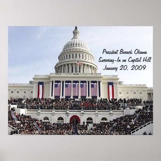 オバマ大統領キャピトルヒルで宣誓イン ポスター (正面)