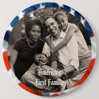 オバマ大統領キープサケ第一家族6"ボタン 缶バッジ