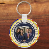オバマ大統領ファースト・ファミリー記念 キーホルダー (正面)