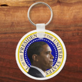 オバマ大統領プロフィール キーホルダー (正面)