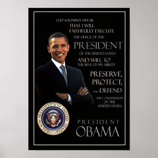 オバマ大統領就任宣誓 ポスター (正面)