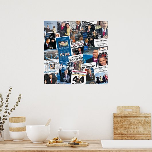 オバマ大統領就任新聞ポスター ポスター (キッチン)