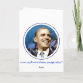 オバマ大統領記念クリスマス2008年 シーズンカード (裏面)