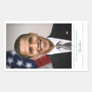 オバマ大統領選室 長方形シール