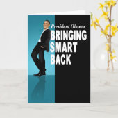 -オバマ大統領頭が切れるな背部を持って来ること カード (黄色い花)