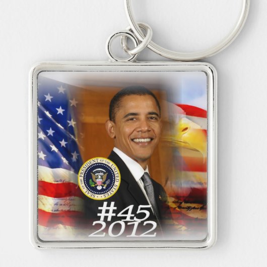 オバマ大統領2012年のキャンペーン開始 キーホルダー (正面)
