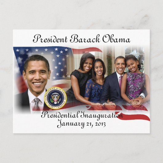 オバマ大統領2013年就任式 ポストカード (正面)