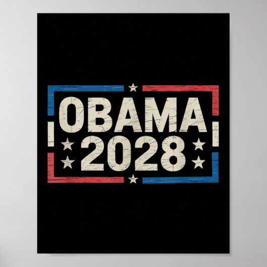 オバマ大統領2028オバマ2028デザイン ポスター (正面)