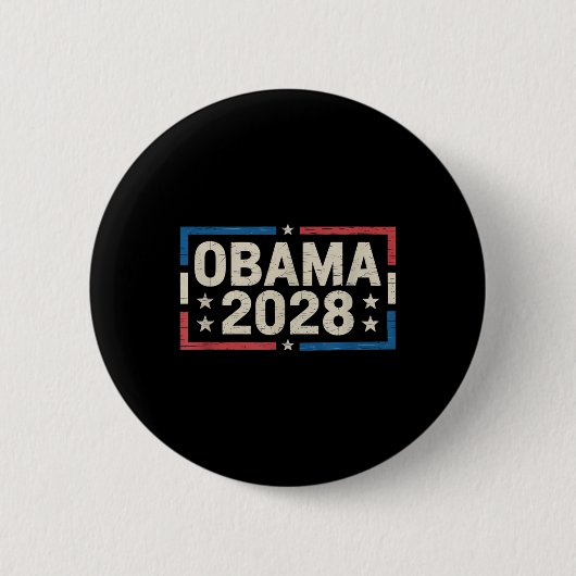 オバマ大統領2028オバマ2028デザイン 缶バッジ (正面)