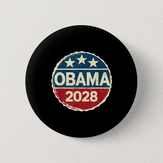 オバマ大統領2028オバマ2028 缶バッジ (正面)